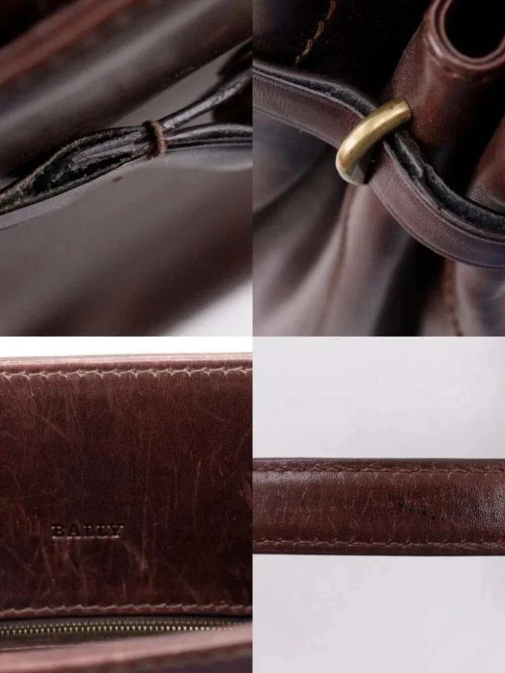 BALLY Tote Bag Brown leather Women - Picture 11 of 12